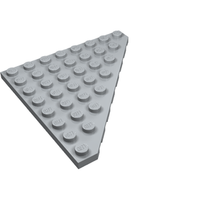 Light gray LEGO 8x8 wedge plate with a cut corner. Studs with 'LEGO' visible, angled perspective.