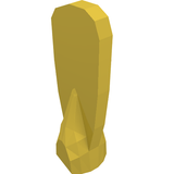 Gold, low-poly rendered LEGO Minifigure Utensil Oar / Paddle Head 31990.