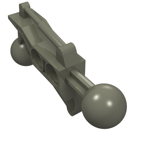 Grey LEGO Technic Ball Joint 2 x 7 with two ball joints, part 32173.