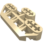 LEGO Technic Axle Connector Block 3x6 with 6 Holes in tan. A plastic building piece with multiple axle connection points.