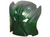 LEGO Bionicle Mask Matatu, green with marbled pearl light gray pattern, seen from a slight angle.