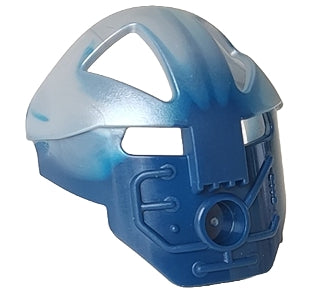 LEGO 32572pb01 Bionicle Mask Komau, blue with a marbled pearl light gray gradient pattern on top.