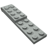 Light grey LEGO 3324c01 Hinge Plate 2 x 8, an assembled hinge unit consisting of two 2x8 plates.