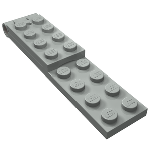Light grey LEGO 3324c01 Hinge Plate 2 x 8, an assembled hinge unit consisting of two 2x8 plates.