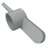 Light grey LEGO 3480 Propeller, 2-blade helicopter tail, showing cylindrical hub and two blades.