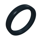 LEGO 36 smooth large solid tire in dark grey, featuring subtle inner ridges.