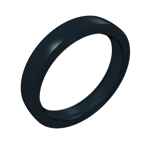 LEGO 36 smooth large solid tire in dark grey, featuring subtle inner ridges.