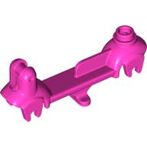 Magenta LEGO 36273 Kick Scooter Body part, featuring two animal-like ends with feet and a flat deck in between.