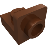 Brown LEGO 36840 Bracket 1x1 - 1x1 Inverted, featuring a stud on top and an inverted stud connection.