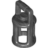 Dark gray LEGO Minifigure Utensil Lantern with handle and open sides.