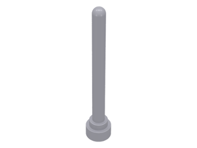 Light gray LEGO 3957 Antenna 4H with a round top and circular base, standing upright on a white background.