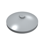 Light grey LEGO 3960 Dish 4 x 4 Inverted (Radar) with Solid Stud against a white background.