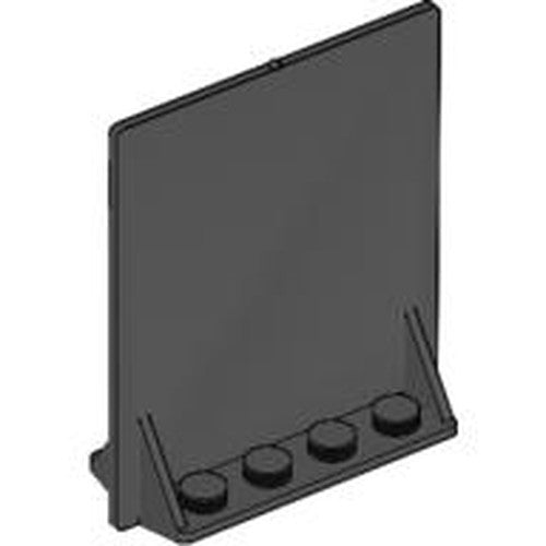 Dark gray LEGO 40249 Door 2 x 5 x 5 Swivel, Bracket Base, featuring a flat panel and a base with four studs.
