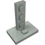A single gray LEGO 4169 Bracket 2 x 3 - 1 x 3, used as a train signal stand, with three visible studs.