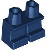 Dark blue LEGO short minifigure legs piece (41879) showing two studs on top.