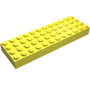 Bright yellow LEGO 4x12 brick, part 4202, featuring 48 studs on its top surface, against a white background.