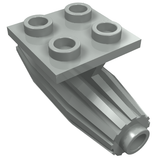 Light gray LEGO 4229 Engine, Strakes, 2 x 2 Thin Top Plate with four studs and a ribbed engine body.