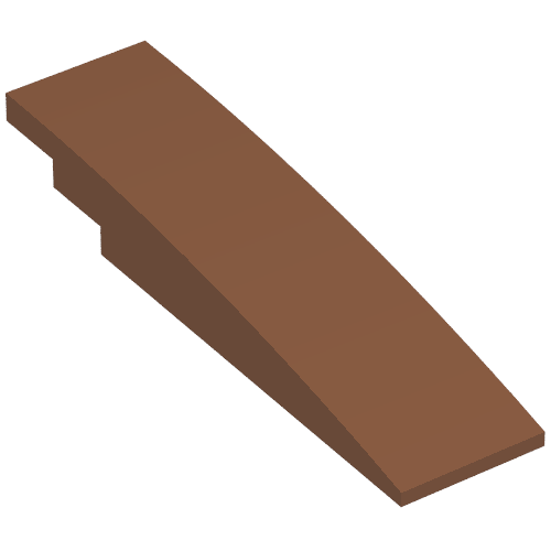 Brown LEGO 42918 Slope, Curved 8 x 2 piece, viewed from an isometric angle.