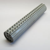 Light gray LEGO 4.5V 3 C-Cell battery box, 4x22 studs, without switch, on white background.
