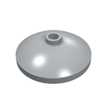 Light grey LEGO 43898 Dish 3 x 3 Inverted (Radar) part, angled view.