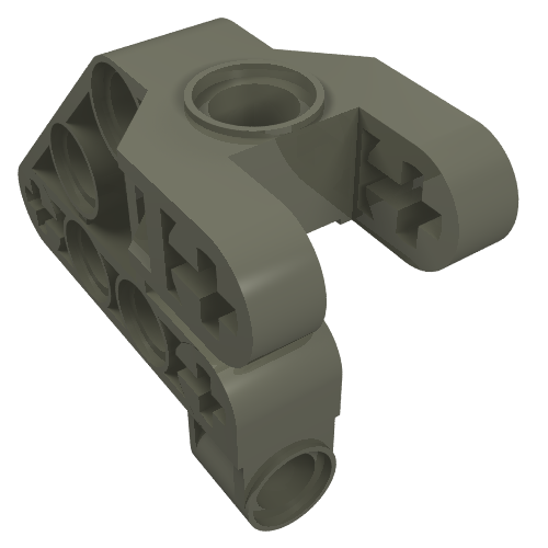 Dark grey LEGO Bionicle Rahkshi Torso Lower Section part 44135 with various connection points.