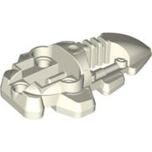 Light grey LEGO Bionicle Rahkshi foot (part 44138) with multiple connection points and textured surface.