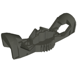 Dark grey LEGO Bionicle Rahkshi torso part 44247, featuring a 7-tooth gear and 3 axle holes.