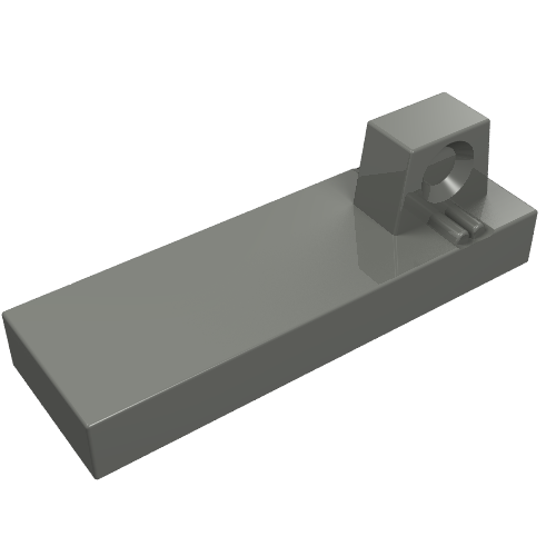 Grey LEGO Hinge Tile 1 x 3 Locking with 1 Finger on Top (part 44300).