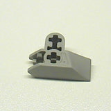 Gray LEGO Technic Axle Connector 2 x 3 Perpendicular with Catch.