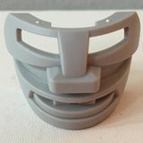 Light gray LEGO Sports Hockey Mask 2 piece, featuring a smiling mouth with two visible teeth.