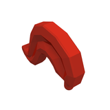 Large, red LEGO minifigure plume feather, part 4502c.