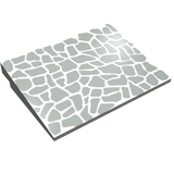 LEGO 4515p03 Slope 10 6 x 8 brick with a light gray slate roof pattern on a white background.