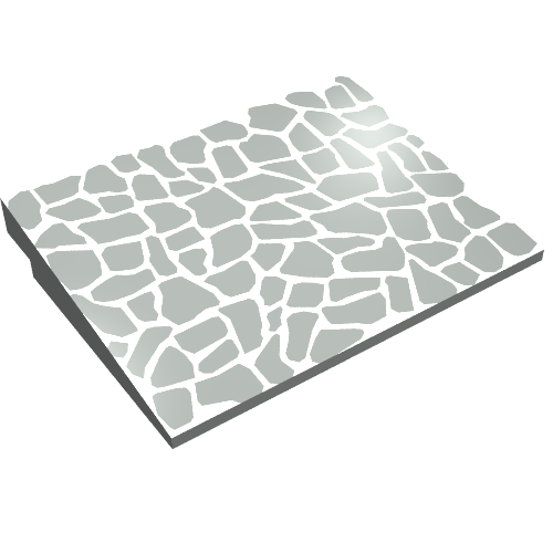 LEGO 4515p03 Slope 10 6 x 8 brick with a light gray slate roof pattern on a white background.