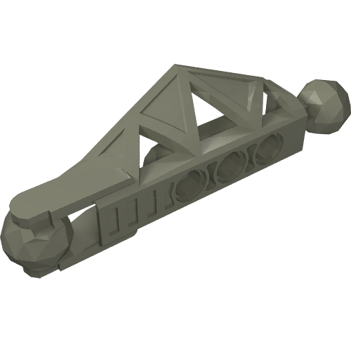 Grey LEGO 45749 Bionicle Rahkshi Leg Lower Section with ball joints and triangular frame.