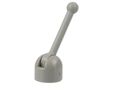 Light gray LEGO part 4592c03, an Antenna Small Base with Lever, featuring a tilted lever with a ball end.