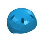 LEGO 46303 Minifigure, Headgear Helmet Sports with Vent Holes, shown from a slightly elevated angle. The helmet is blue and has several oval vent holes on top.