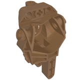 Brown LEGO Bionicle Toa Metru Torso piece with detailed connections, shown at an angle.