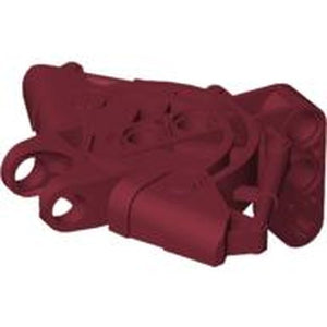 Red LEGO Bionicle Vahki 47331 torso upper section, a detailed, multi-faceted plastic building block element.