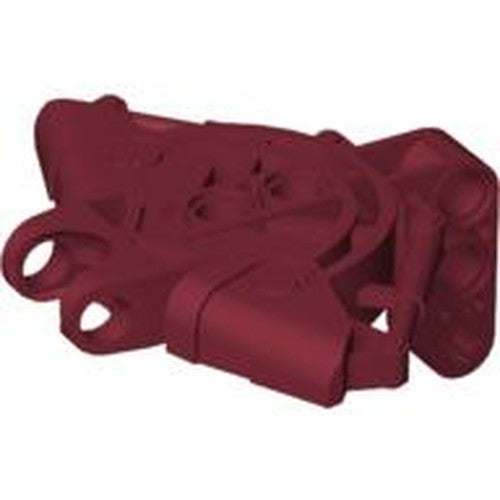 Red LEGO Bionicle Vahki 47331 torso upper section, a detailed, multi-faceted plastic building block element.