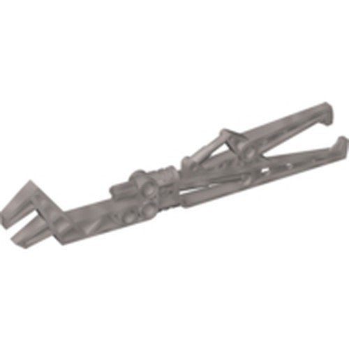 LEGO 47338 Bionicle Weapon Vahki Staff of Command (Nuurakh) in grey, with a hinged, mechanical design.