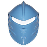 Light blue LEGO large figure visor (47471), featuring a pointed top, wide eye slit, and molded details on the chin.