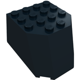 Dark blue LEGO 47506 Windscreen 6x4x3 Flat Top brick with visible studs on its surface.