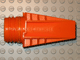 Orange LEGO 48064 Electric Motor with Boat Propeller front half, also a battery box cover, on a studded background.