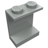 Light gray LEGO 4864a Panel 1 x 2 x 2 with solid studs, featuring the LEGO logo on top.