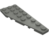 Gray LEGO 50304 Wedge, Plate 8 x 3 Pentagonal Right with studs showing LEGO logo, viewed from an angle.