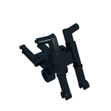 LEGO 50859b black Motorcycle Chassis with long fairing mounts and foot pegs.