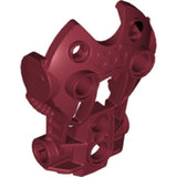 Dark red LEGO Bionicle Toa Inika Shoulder Armor with various connection points and detailed sculpting.