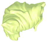 Light yellow LEGO minifigure hair piece, swept back with wavy texture and spikes on the sides.