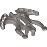 Grey LEGO Bionicle Squid Ammo Launcher (part 57556) on a white background, showing its intricate design.