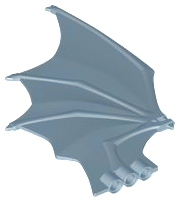 LEGO 5981 Dragon Wing 19 x 11 in light blue with bar handle and 3 pin holes.